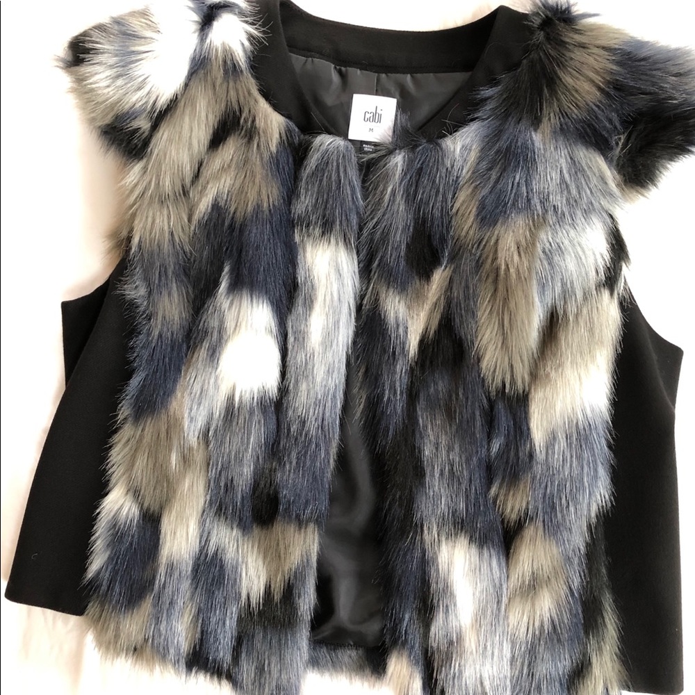 CAbi Faux Fur Frosty Vest Style 3380